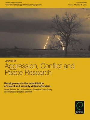 cover image of Journal of Aggression, Conflict and Peace Research, Volume 7, Number 4